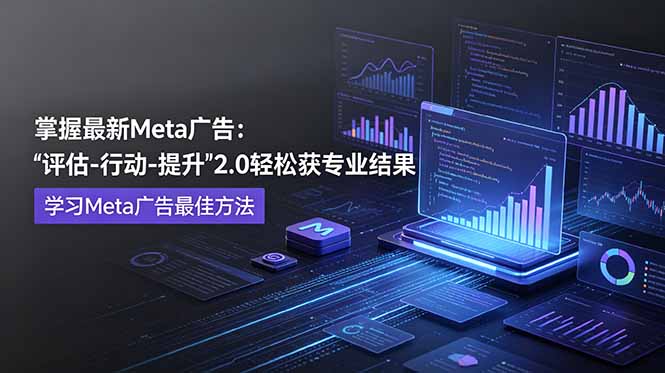 掌握最新的Meta广告，通过“评估-行动-提升”2.0版本轻松获得专业级结果。学习目前学习Meta广告的最佳方法-大川资源分享站