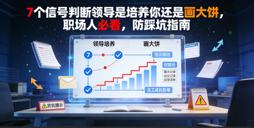 付费文章：7个信号判断领导是培养你还是画大饼，职场人必看，防踩坑指南-大川资源分享站