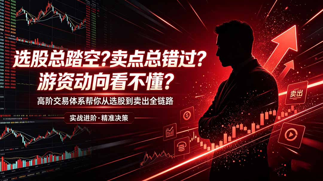 选股总踏空？卖点总错过？游资动向看不懂？高阶交易体系帮你从选股到卖出全链路(更新6月-大川资源分享站