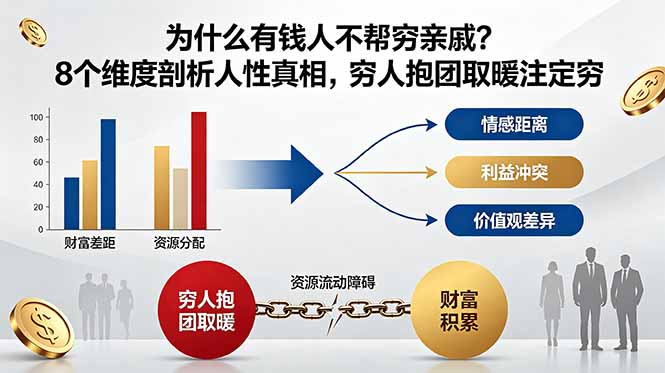 付费文章：为什么有钱人不帮穷亲戚？8个维度剖析人性真相，穷人抱团取暖注定穷-大川资源分享站