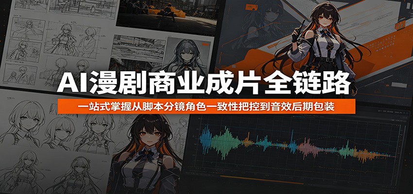 AI漫剧商业成片全链路：一站式掌握从脚本分镜角色一致性把控到音效后期包装-大川资源分享站