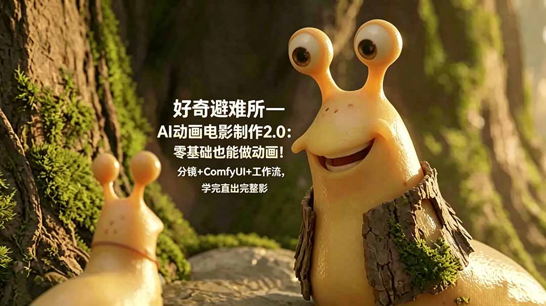 好奇避难所—AI动画电影制作2.0：零基础也能做动画！分镜+ComfyUI+工作流，学完直出完整影片-大川资源分享站