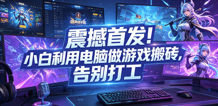 震撼首发！小白利用电脑做游戏搬砖，告别打工【揭秘】-大川资源分享站