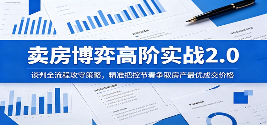 卖房博弈高阶实战2.0：谈判全流程攻守策略，精准把控节奏争取房产最优成交价格-大川资源分享站