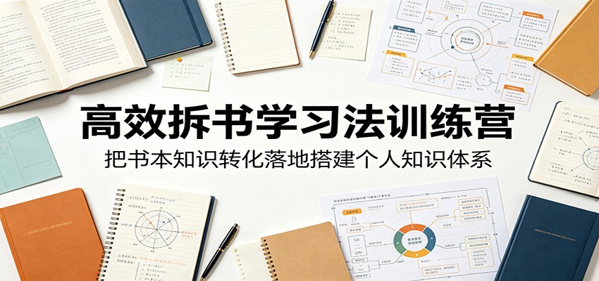 高效拆书学习法训练营，把书本知识转化落地搭建个人知识体系-大川资源分享站