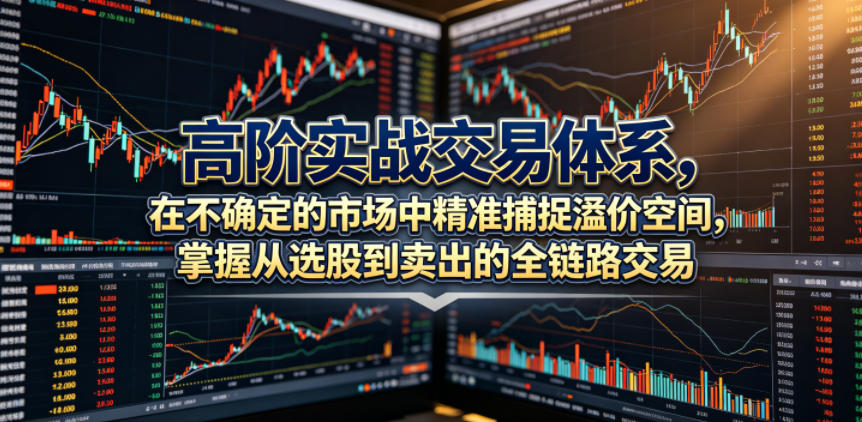 高阶实战交易体系，在不确定的市场中精准捕捉溢价空间，掌握从选股到卖出的全链路交易心法(更新6月)-大川资源分享站