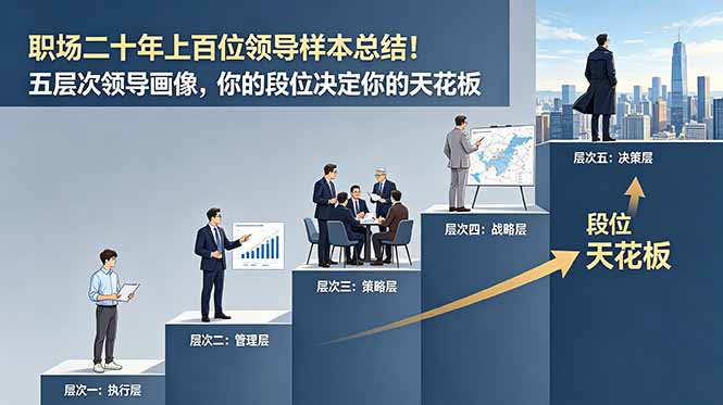 付费文章：职场二十年上百位领导样本总结！五层次领导画像，你的段位决定你的天花板-大川资源分享站