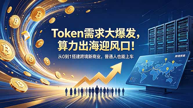Token需求大爆发,算力出海迎风口!从0到1搭建跨境新商业,普通人也能上车-大川资源分享站
