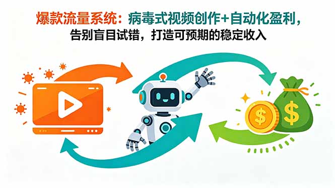 爆款流量系统:病毒式视频创作+自动化盈利,告别盲目试错,打造可预期的稳定收入-大川资源分享站