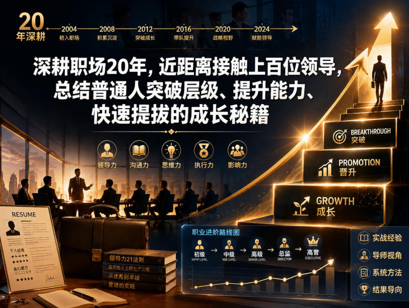 付费文章：深耕职场20年，近距离接触上百位领导，总结普通人突破层级、提升能力、快速提拔的成长秘籍(全网独家干货)-大川资源分享站