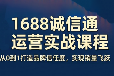 看山老师·阿里巴巴1688诚信通运营课程-大川资源分享站
