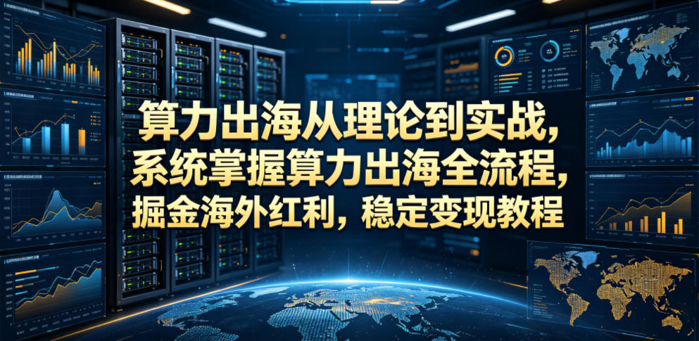 算力出海从理论到实战，系统掌握算力出海全流程，掘金海外红利，稳定变现教程-大川资源分享站