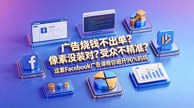 广告烧钱不出单?像素没装对?受众不精准?这套Facebook广告课帮你避开90%的坑-原创双语字幕-大川资源分享站