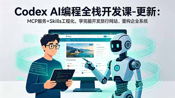 Codex AI编程全栈开发课-更新:MCP服务+Skills工程化,学完能开发旅行网站、重构企业系统-大川资源分享站