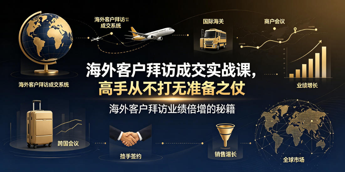 海外客户拜访成交实战课，高手从不打无准备之仗，海外客户拜访业绩倍增的秘籍-大川资源分享站