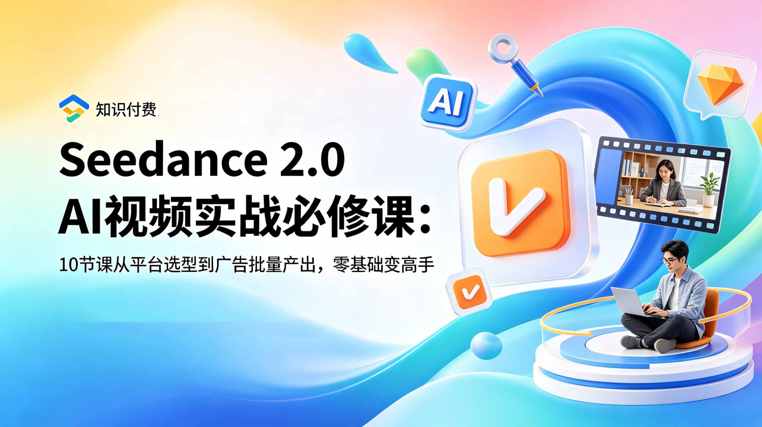 Seedance 2.0 AI视频实战必修课：10节课从平台选型到广告批量产出，零基础变高手-大川资源分享站
