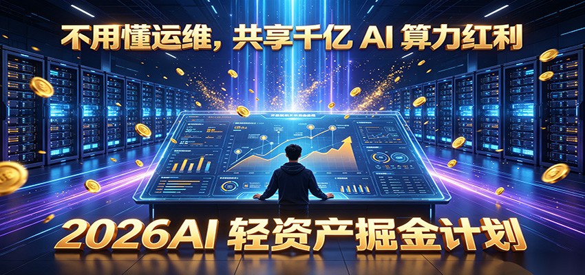 不用懂运维，共享千亿 AI 算力红利，2026AI 轻资产掘金计划-大川资源分享站