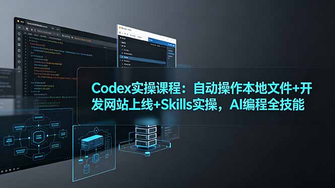 Codex实操课程：自动操作本地文件+开发网站上线+Skills实操，AI编程全技能-大川资源分享站