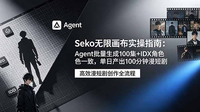 Seko无限画布实操指南：Agent批量生成100集+IDX角色一致，单日产出100分钟漫短剧-大川资源分享站
