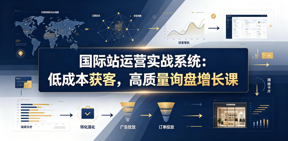 国际站运营实战系统：低成本获客，高质量询盘增长课(更新26年)-大川资源分享站