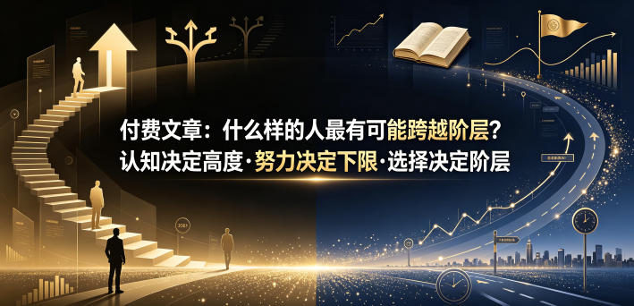 付费文章：什么样的人最有可能跨越阶层？认知决定高度·努力决定下限·选择决定阶层-大川资源分享站