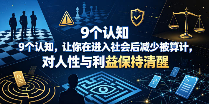 付费文章：9个认知，让你在进入社会后减少被算计，对人性与利益保持清醒-大川资源分享站