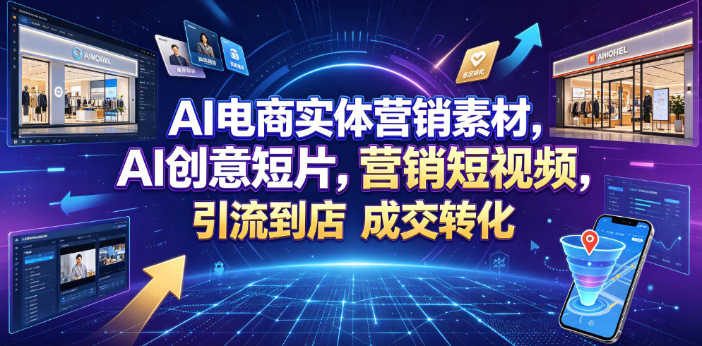 AI电商实体营销素材，AI创意短片，高效打造营销短视频，轻松引流到店，稳定提升门店客流与成交转化-大川资源分享站
