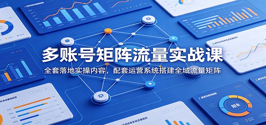 多账号矩阵流量实战课：全套落地实操内容，配套运营系统搭建全域流量矩阵-大川资源分享站