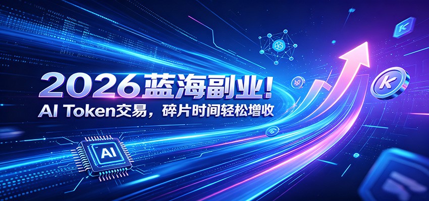 2026蓝海副业！AI Token交易，碎片时间轻松增收-大川资源分享站