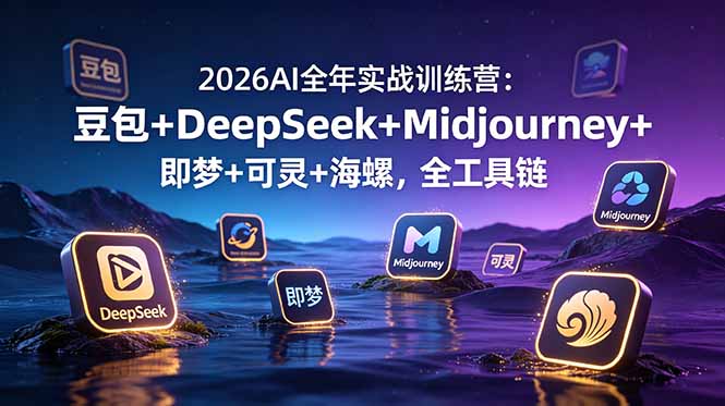 2026AI全年实战训练营：豆包+DeepSeek+Midjourney+即梦+可灵+海螺，全工具链-大川资源分享站
