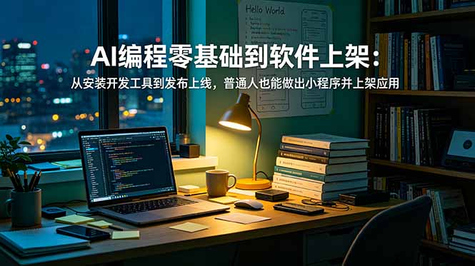 AI编程零基础到软件上架：从安装开发工具到发布上线，普通人也能做出小程序并上架应用商店-大川资源分享站