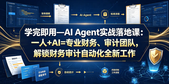学完即用—AI Agent实战落地课：一人+AI=专业财务、审计团队，解锁财务审计自动化全新工作模式-大川资源分享站