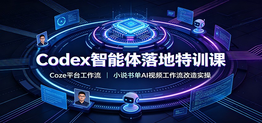 Codex智能体落地特训课:Coze平台工作流,小说书单AI视频工作流改造实操-大川资源分享站