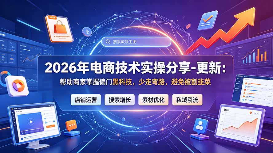 2026年电商技术实操分享-更新7月：帮助商家掌握偏门黑科技，少走弯路，避免被割韭菜-大川资源分享站