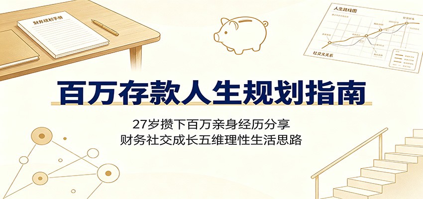 百万存款人生规划指南：27岁攒下百万亲身经历分享，财务社交成长五维理性生活思路-大川资源分享站