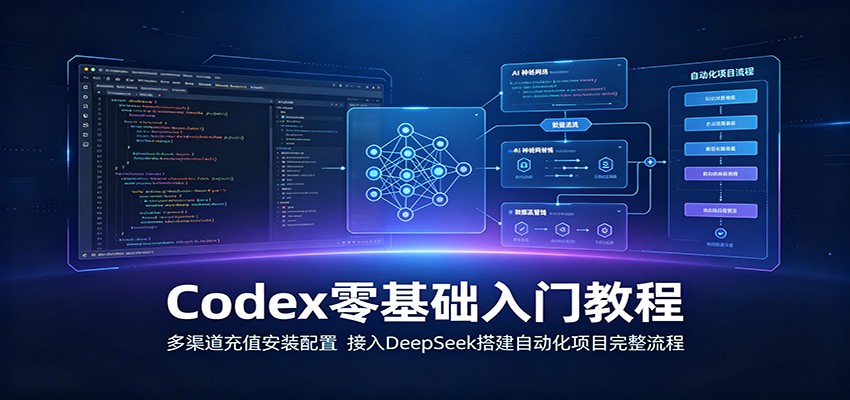 Codex零基础入门教程：多渠道充值安装配置，接入DeepSeek搭建自动化项目完整流程-大川资源分享站