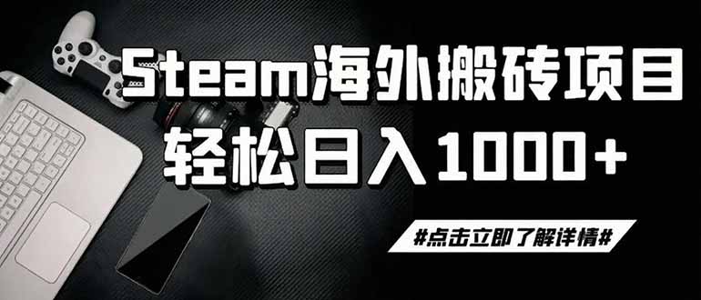 steam搬砖，一周只需1-2小时，轻松月入过万，上不封顶-大川资源分享站