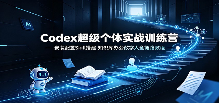 Codex超级个体实战训练营：安装配置Skill搭建，知识库办公数字人全链路教程-大川资源分享站