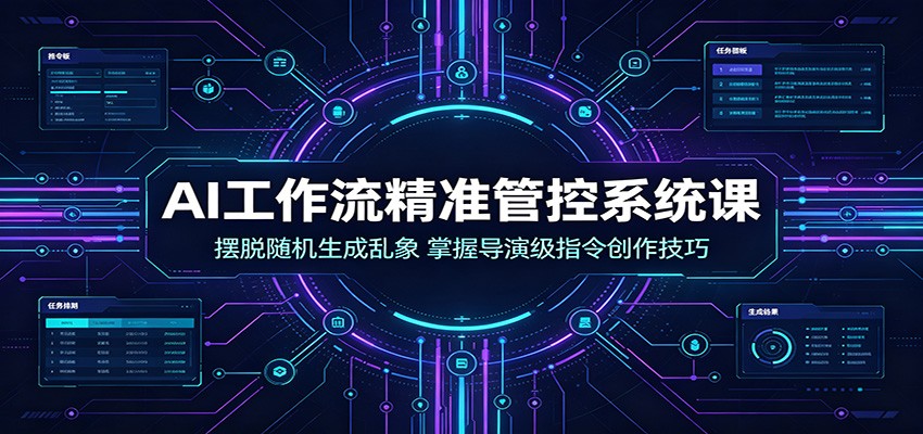 AI工作流精准管控系统课：摆脱随机生成乱象，掌握导演级指令创作技巧-大川资源分享站