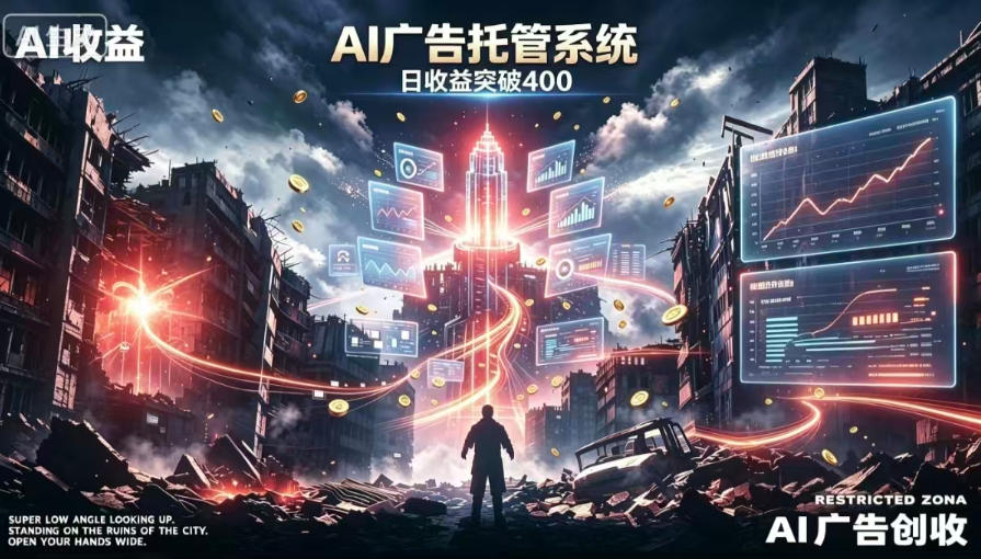 AI智能广告，全自动化运行，单日可达400+，小白新手0基础上手【揭秘】-大川资源分享站