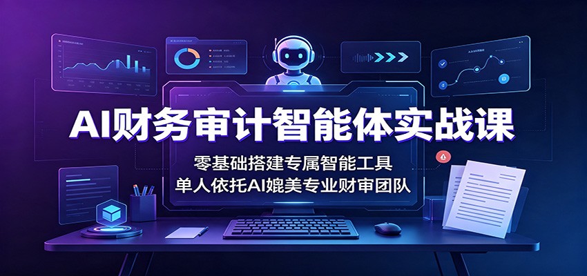 AI财务审计智能体实战课：零基础搭建专属智能工具，单人依托AI媲美专业财审团队-大川资源分享站