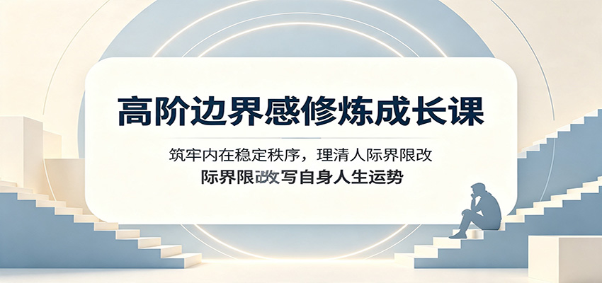 高阶边界感修炼成长课：筑牢内在稳定秩序，理清人际界限改写自身人生运势-大川资源分享站