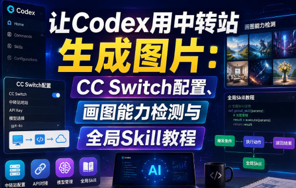 让Codex用中转站生成图片：CC Switch配置、画图能力检测与全局Skill教程-大川资源分享站
