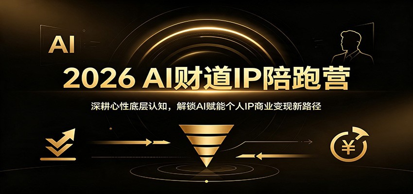 2026 AI财道IP陪跑营：深耕心性底层认知，解锁AI赋能个人IP商业变现新路径-大川资源分享站