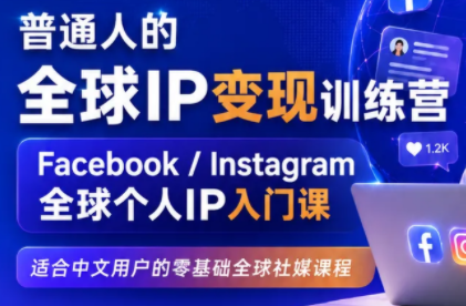 建立海外社媒底层逻辑，打造能变现的个人IP-大川资源分享站