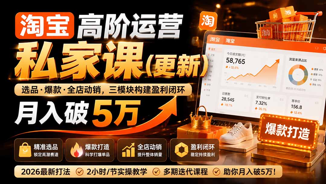 淘宝高阶运营私家课(更新26年-大川资源分享站