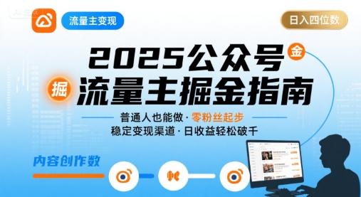 公众号流量主变现项目，普通人也能通过这个项目日入四位数(更新26年8月)-大川资源分享站