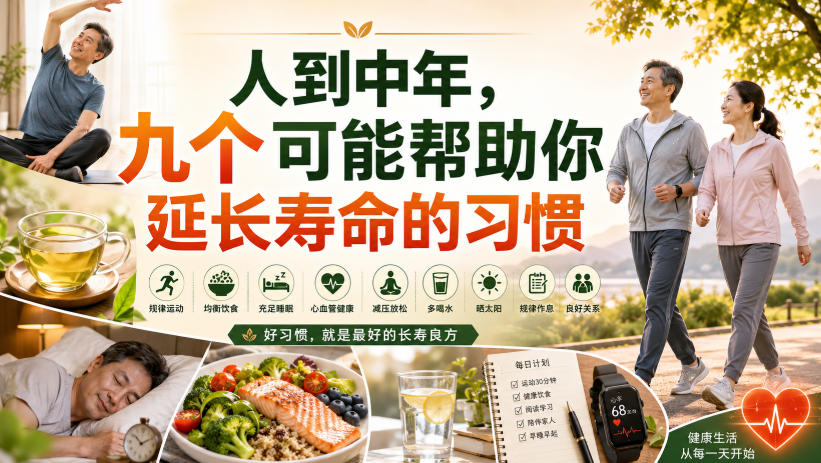 付费文章：人到中年，九个可能帮助你延长寿命的习惯-大川资源分享站