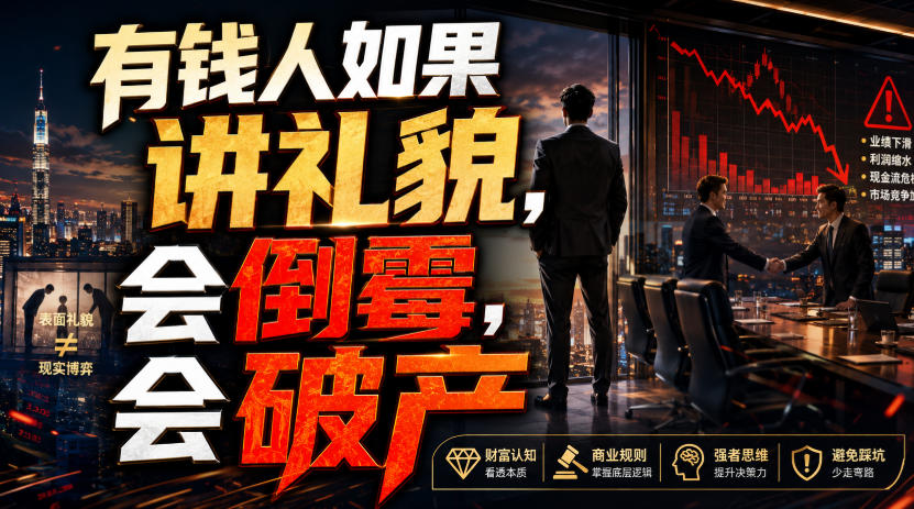 付费文章：有钱人如果讲礼貌，会倒霉，会破产-大川资源分享站