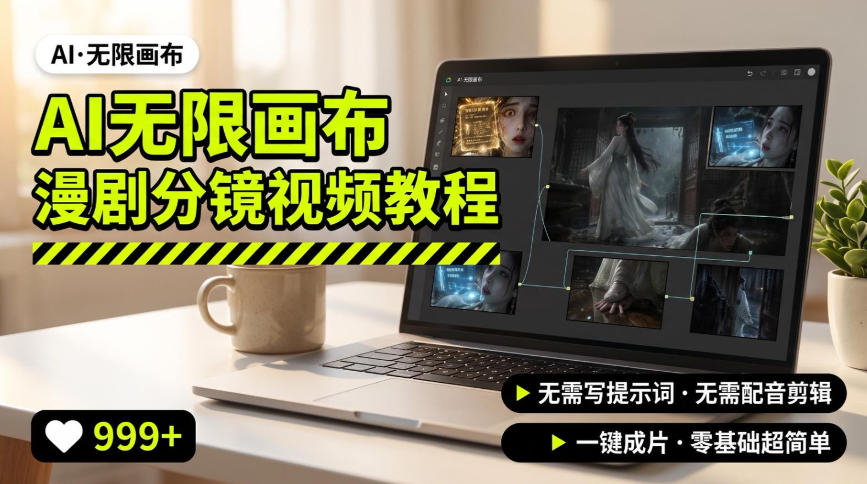 AI无限画布制作爆款漫剧分镜视频搭建教程，无需写脚本，无需制作音频，一键制作超简单-大川资源分享站